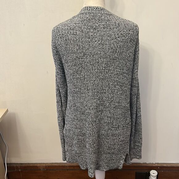 Gap black white front pocket open cardigan Size M EUC - Picture 6 of 9